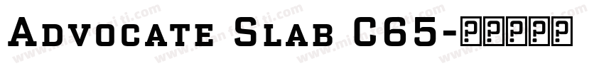 Advocate Slab C65字体转换